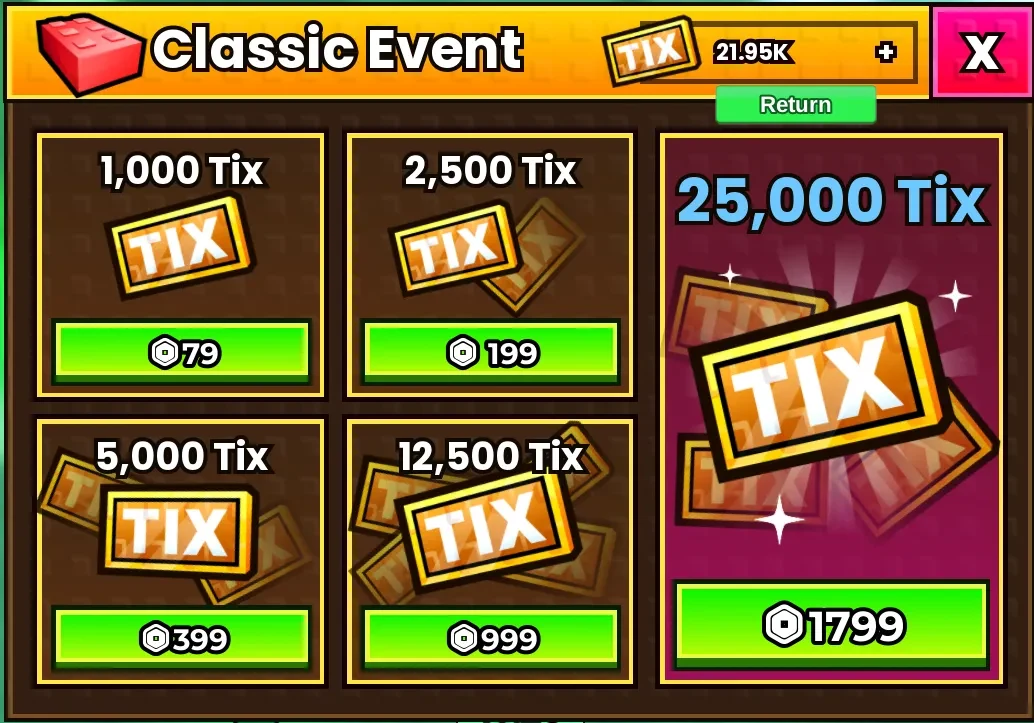 Classic Event TIX